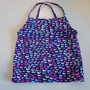 Vineyard Vines Girls Scattered Whale Tankini Swimsuit TOP Size XS